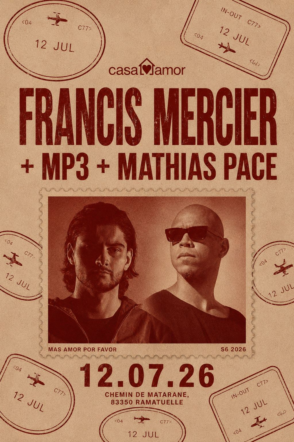 Francis Mercier + MP3 + Mathias Pace at Casa Amor